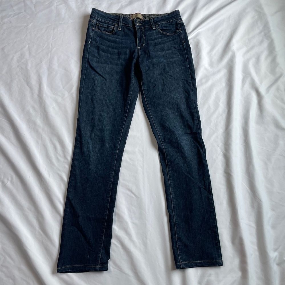Paige Peg Skinny 28 dark wash denim jeans